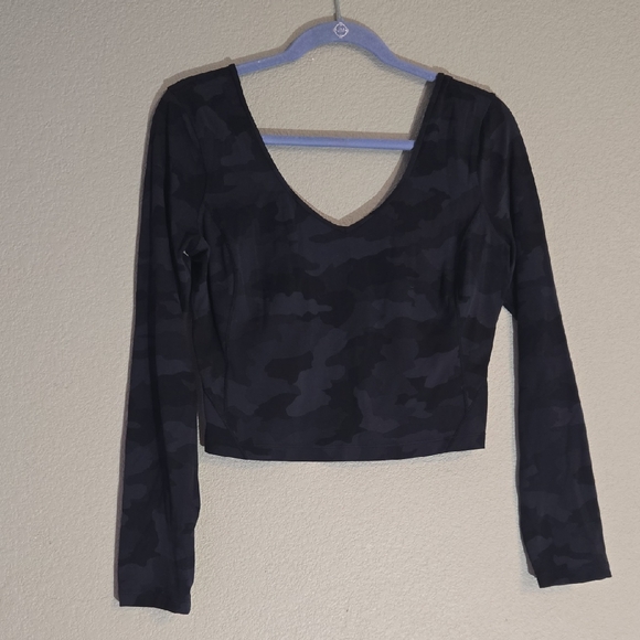lululemon athletica Tops - Black Camouflage Long Sleeve Top